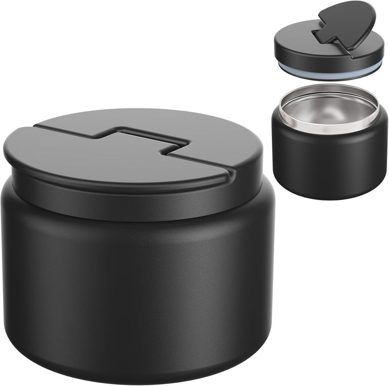 Godobo 14.5oz Soup Thermo for Hot Food Kids Vacuum Insulated Food Jar Twist-Free Soup Thermo for Hot Food Kids Leakproof Stainless Steel Wide Mouth Lunch Container (Black) - Image 1